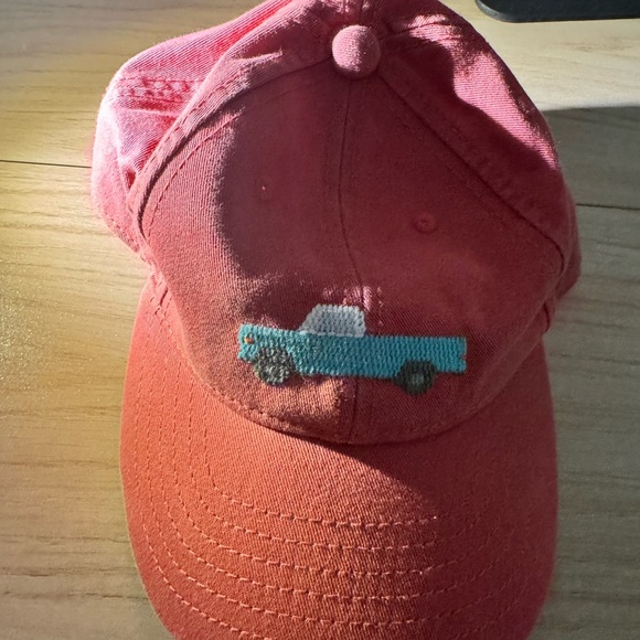 Harding-Lane Kids Needlepoint Truck Hat – Red Cotton Adjustable - Picture 1 of 4